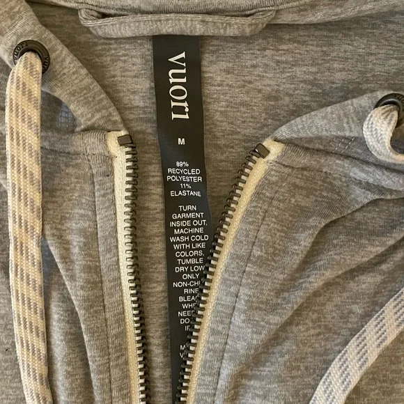 Vuori Men's Gray Zip-Up Sweater - Picture 3 of 3